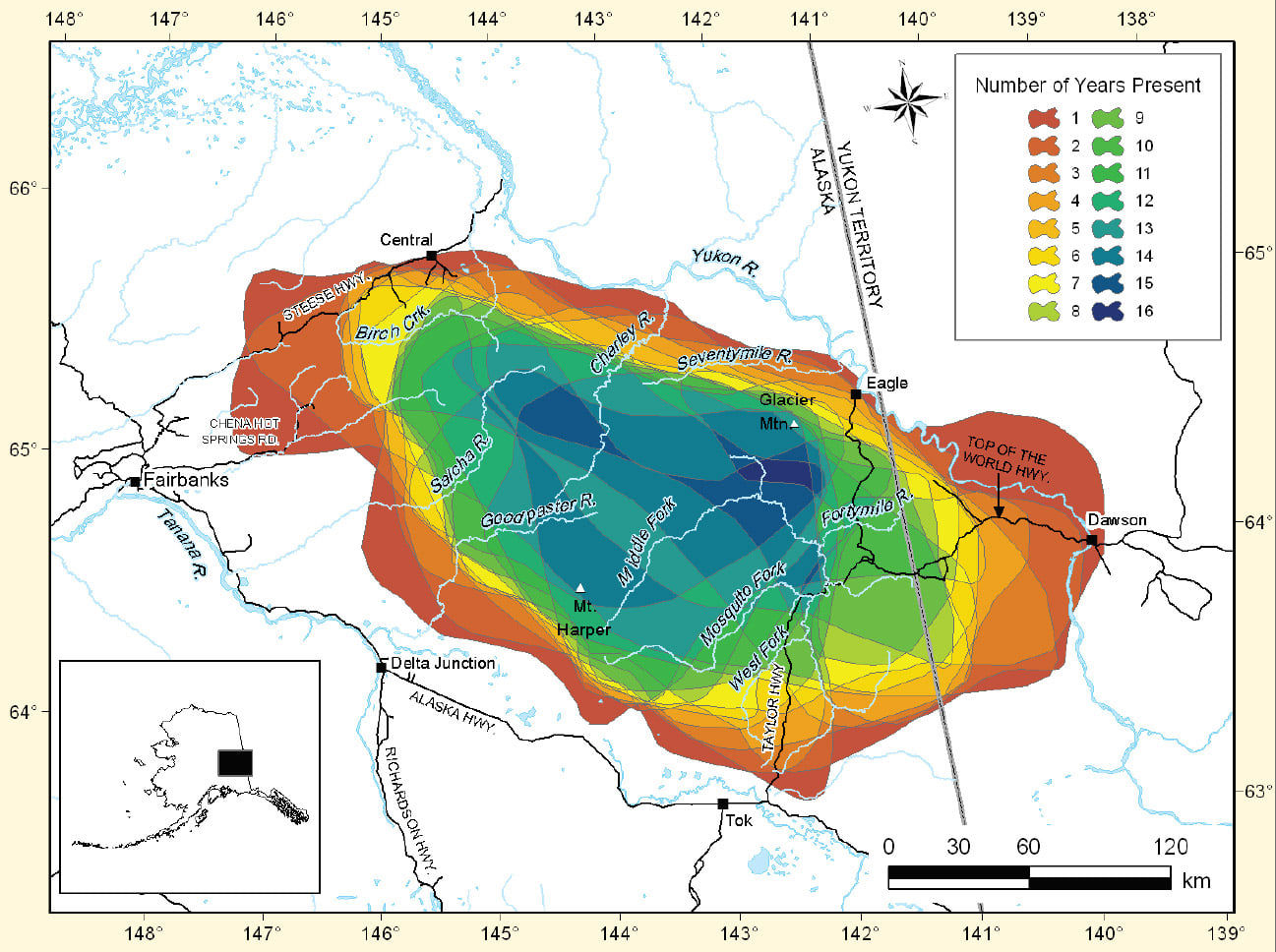 Fortymile caribou map